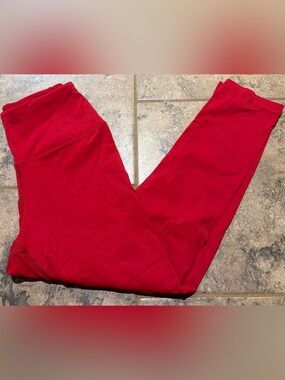 TSLA Red Leggings, women’s size Small